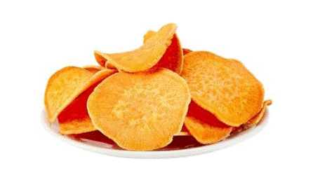 Dried sweet potato chips